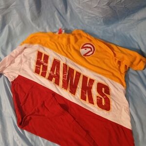 Mitchell & Ness Hawks Kids Tee - Red, White, Gold